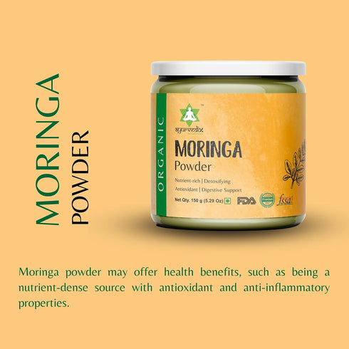 Organic Moringa Oleifera Leaf Powder, Herbal Supplement Rich in Antioxidants, Natural Moringa Leaf Powder from India