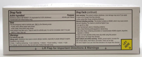 GeriCare Topical Arthritis Pain Relief Gel, Diclofenac Sodium 1% (NSAID) for Hand, Wrist, Elbow Pain (3 Pack)