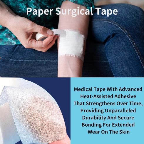 Rose Romee 6 1/2 inch, 1 inch Rolls micropore Tape Paper Tape Medical Sensitive Skin, Medical Tape for Wound Care