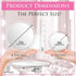 MIRRORVANA 20X & 15X Magnifying Mirror Set - Compact & Travel Ready Makeup Mirror with 3 Suction Cups, Sizes: 6" and 4".