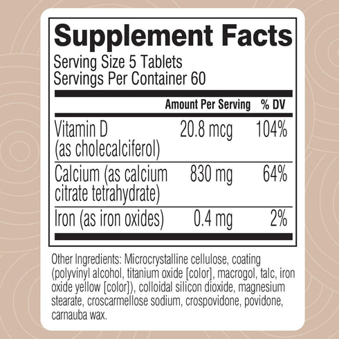 Swisse Calcium with Vitamin D | 830mg Calcium Citrate with Vitamin D3 | 300 Tablets for Bone Strength Support