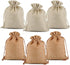25/50/100PCS Burlap Gift Bags, Lucky Monet Wedding Hessian Jute Bags with Drawstring for Birthday, Party, Wedding