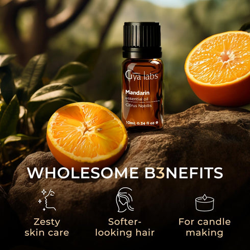 Gya Labs Mandarin Essential Oil for Skin, 0.34 Fl Oz - 100% Pure Natural Oil for Diffuser, Aromatherapy
