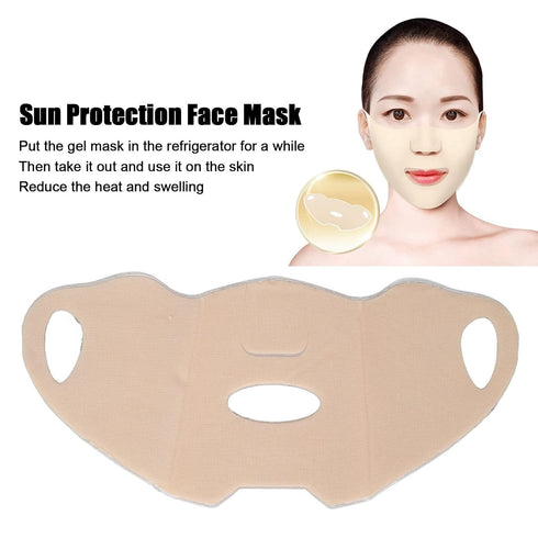 Yinhing Outdoor Gel Mask, 4pcs Cooling Patch with Earloops for Sun Protection and Skincare Mask