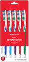 Amazon Basics Clean Plus Toothbrushes, Soft, 10 Count - Assorted Colors (Previously Solimo)