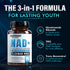 Benevolent NAD+ Supplement 1050mg, High Absorption Cell Regenerator with Trans-Resveratrol & TMG, 90 Capsules