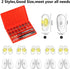 Magnetic Eyeglass Repair Kit, Sunglasses Repair Kit with Screws, 10 Pairs of Screw-in Nose Pads, Cleaning Cloth