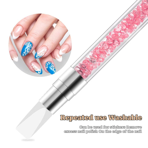 5 Pcs Nail Art Sculpture Pen, Dual Tipped Silicone Nail Tools for Nail Art Design and Drawing