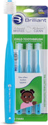 Brilliant Oral Care Child Toothbrush with Soft Bristles and Round Head, Sky Blue, 3 Pack for Ages 2-5 Years