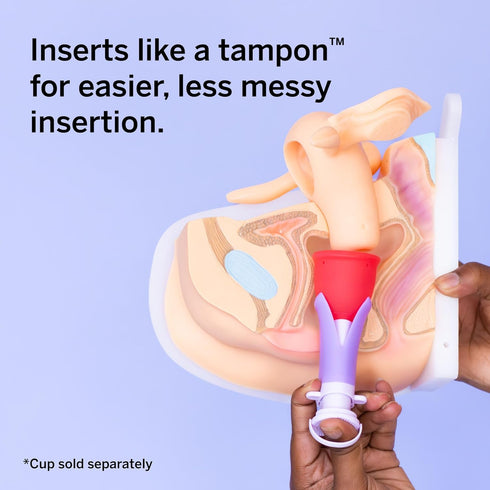 Pixie Menstrual Cup Applicator - Inserts Like A Tampon - Every Woman Can Now Use Period Cups - Perfect for Long Nails