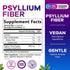 Psyllium Husk Powder Caps 1500mg - Non-GMO, Natural Soluble Fiber for Daily Digestive Health & Regularity Support, Vegan Psyllium Fiber Supplement with Plant Based Fiber, Sugar Free - 60 Capsules