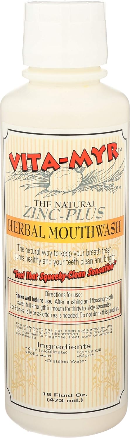 Zinc-Plus Xtra Herbal Mouthwash, 16 Ounce