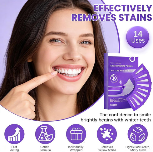 YLbufllay 2PC 14 28 30 Purple Whitening Strips, Teeth Whitening Strips Strips Treatments, for Sensitive Teeth, Enamel