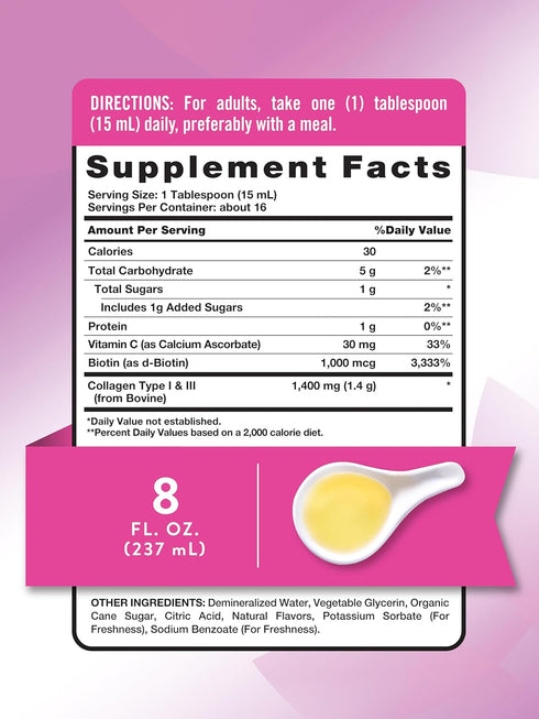 Nature's Truth Liquid Collagen | Berry Flavor | 8 oz | Non-GMO and Gluten Free Supplement
