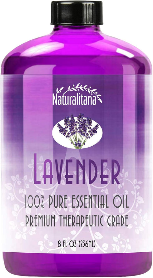 Lavender Essential Oil 8oz - Bulk Aromatherapy Lavender Oil for Diffuser, Soap, Bath Bombs, and More.