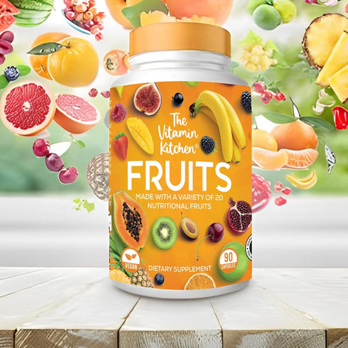 Fruits and Veggie Supplements - 90 Fruits, 90 Veggies Capsules to Boost Energy Level, Whole Food from Super Foods -