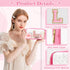 Personalized Initial Letter Clear Makeup Bag, Preppy Small Nylon & PVC Cosmetic Zipper Bag for Beach Travel