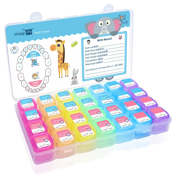 Tooth Fairy Box, Keepsake Tooth Holders for Kids, Tooth Container Box Gift, 2 PCS for Storing Baby's Lost Teeth