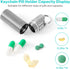 100% Waterproof Titanium Pill Box Keychain - TSA Approved, Ultra Light and Compact with Extra Sealing Ring