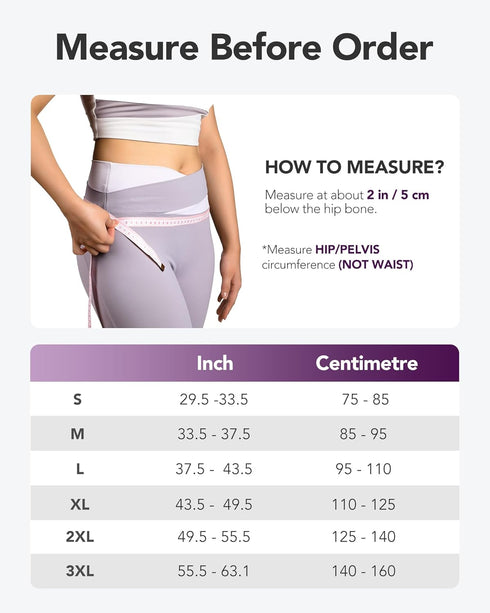 SI Belt for Women with Extra Support Stays, Sacroiliac Belt for SI Joints Pain Relief, Hip Compression Wrap for Lower