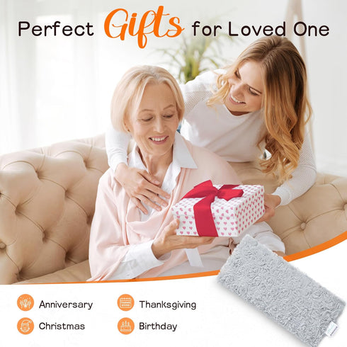 Heating Pad Microwavable Reusable Heat Pack for Neck, Shoulder, Cramps, Back Pain Relief, Lavender Self-Care Gifts