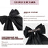Silky Satin Bow for Hair, Oversized Long-tail Cute Aesthetic Hair, Large Black Bow Hair Barrettes for Women Girl,Hair Bows with Long Tail French Hair Accessories for Women Girl (1Pcs)
