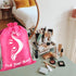 Satin Bags with Drawstring for Bundles, Wigs, Hair Extensions, Tools - 6 PCS Pink Soft Silk Pouches
