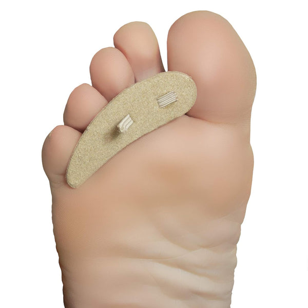 Steins Hammer Toe Crest Cushion and Buttress Pad – Reduces Pressure from Calluses and Hammer Toes, Large Right, Beige,