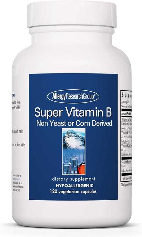 Allergy Research Group Super Vitamin B Complex, 120 Count Vegetarian Capsules