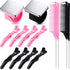 Syhood 14 Pcs Hair Braiding Tools, Magnetic Pin Wristband, Stainless Steel Pintail Rat Tail Comb, Alligator Sectioning