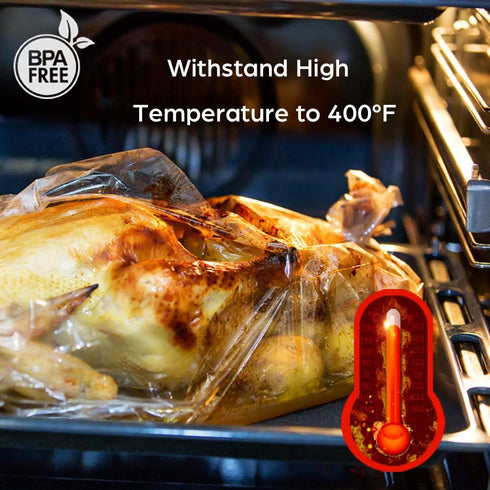Oven Cooking Bags Large Size Turkey Roasting Baking Bag For Meats Ham Ribs Poultry Seafood, 21.6 x 23.6 Inch - 10 Bags Total(Pack of 1) by WRAPOK