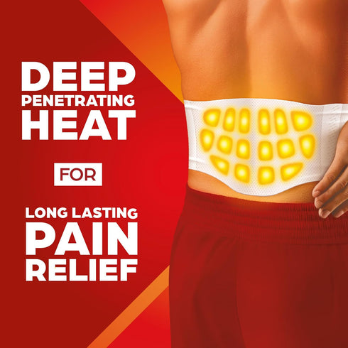 Pack 3) ThermaCare Advanced Back & Hip HeatWraps - Long-Lasting, Disposable Heat Therapy for Lower Back Pain, Muscle