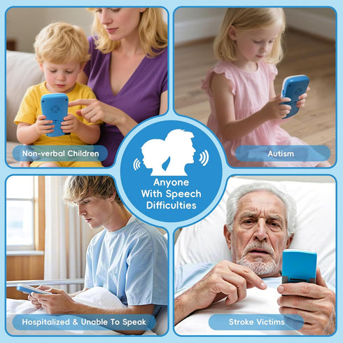 KCNVLCK Communication 5-Level Programmable AAC Device for Autism - Non Verbal Tools with Touch-Sensitive Buttons