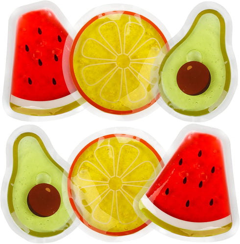 Kids Ice Packs for Boo Boos - 6 Packs, Reusable Gel for Pain Relief, Hot Cold Compress for First Aid