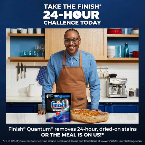 Finish - Quantum with Activblu technology, 37ct Dishwasher Detergent, Powerball, Ultimate Clean and Shine