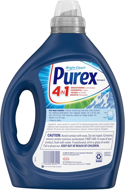 Purex Liquid Laundry Detergent, Ultra Concentrated, Mountain Breeze, 82.5 Ounce, 165 Loads