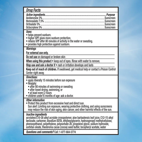 Sun X 30+ SPF Oil Free Sunscreen Lotion (4oz Tottle) - Broad Spectrum UVA/UVB Protection, Water & Sweat Resistant