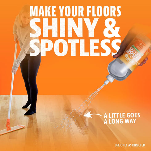 ANGRY ORANGE Hardwood Floor Cleaner, 32oz (2 Pack), Citrus Mint, Plant-Based Cleaning Agents, Destroys Dirt & Restores
