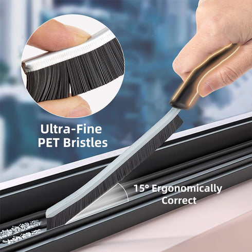 JIURUN Hard Bristle Crevice Cleaning Brush Set, Multifunctional Grout Cleaner for Home, Kitchen, Bathroom, Window