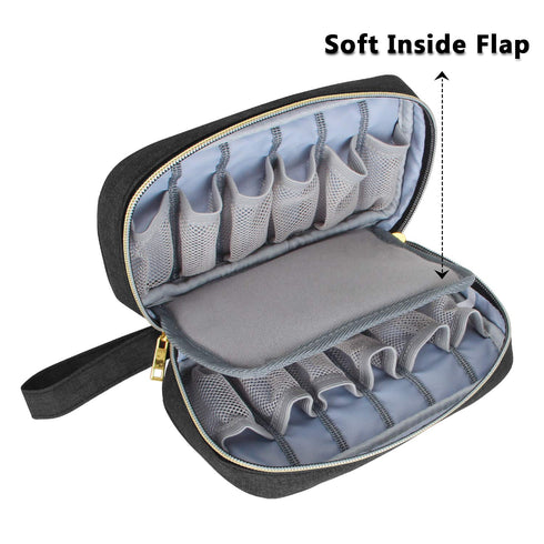 LUXJA Essential Oil Carrying Case Holds 12 Bottles (5ml-15ml) Portable Organizer for Essential Oil