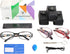 VisionGlobal 3 Pair Reading Glasses, Foldable Readers with Blue Light Blocking Lens, Compact Folding Glasses (3 Color,