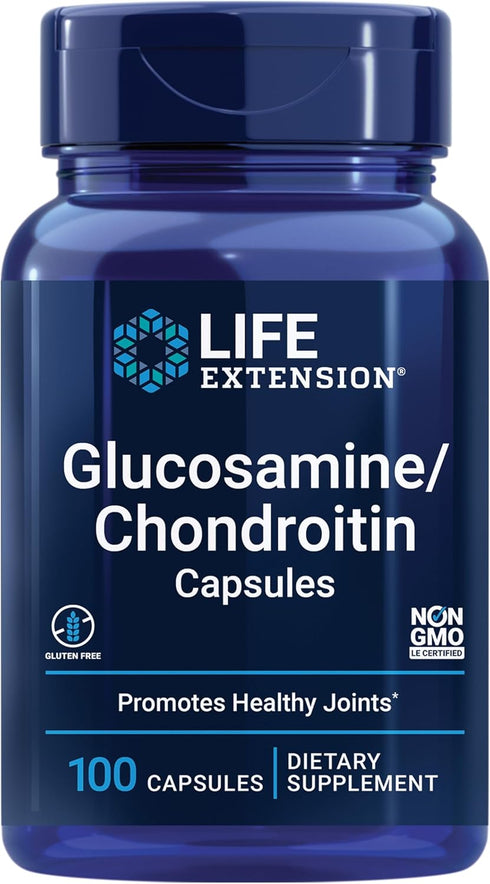 Life Extension Glucosamine/Chondroitin Capsules - Healthy Joints & Cartilage - 100 Capsules