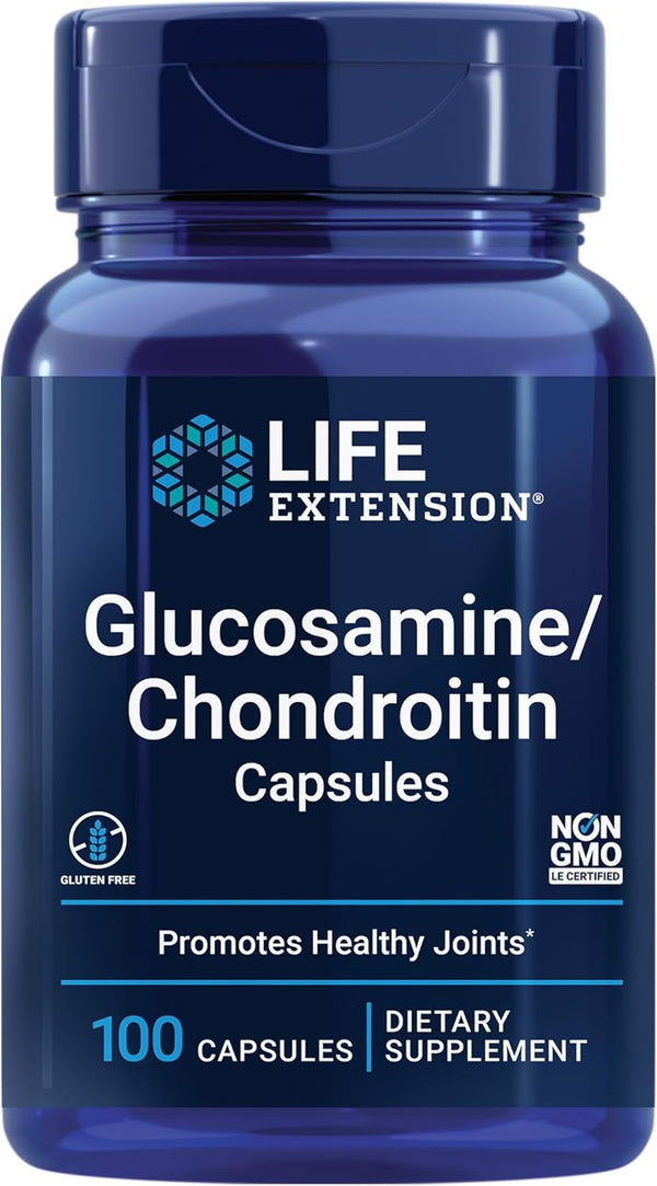 Life Extension Glucosamine/Chondroitin Capsules - Healthy Joints & Cartilage - 100 Capsules