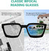 Eyekepper Bifocal Reading Glasses for Women - Stylish Bifocal Readers with Clear Lens Oversize Frame