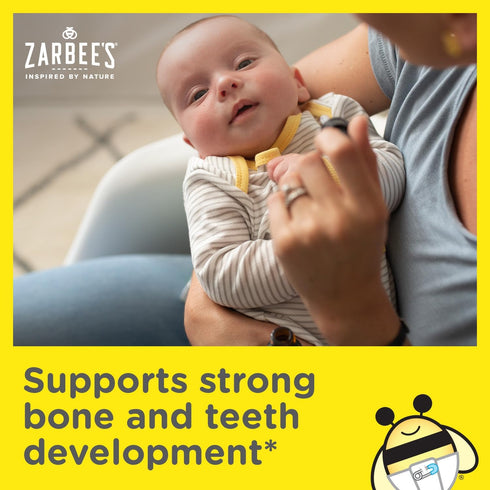 Zarbee's Vitamin D Drops for Infants | 400IU (10mcg) | Baby & Toddler Liquid Supplement, 0.47 Fl Oz