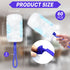 60Pcs Duster Refills Electrostatic Fluffy for Cleaning, Duster Disposable Replacement Refills Bulk with 2 Handles for Home Office Blinds Ceiling Fans Furniture Multi-Surface Dusting, Blue by Milkary
