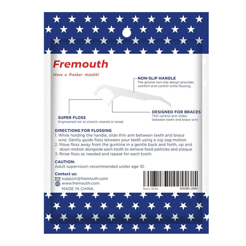 Orthodontic Flossers for Braces - Ortho Dental Floss Picks, 100 Count (Pack of 3) with Travel Case