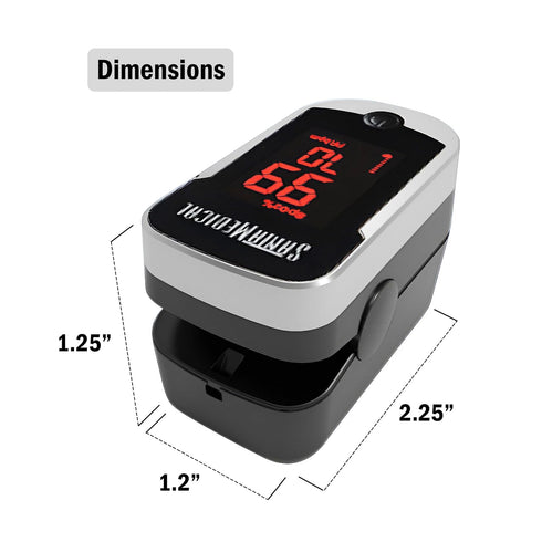Deluxe SM-110 Finger Pulse Oximeter with Carry Case and Neck/Wrist Cord