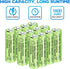 12PCS 1.2V 1800mAh Ni-MH AA Rechargeable Batteries for Wireless Microphones, Electric Toys, Remote Mice