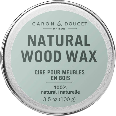 CARON & DOUCET Natural Wood Conditioning Vegan Wax Finish 3.5oz - Plant Based, Orange Scented